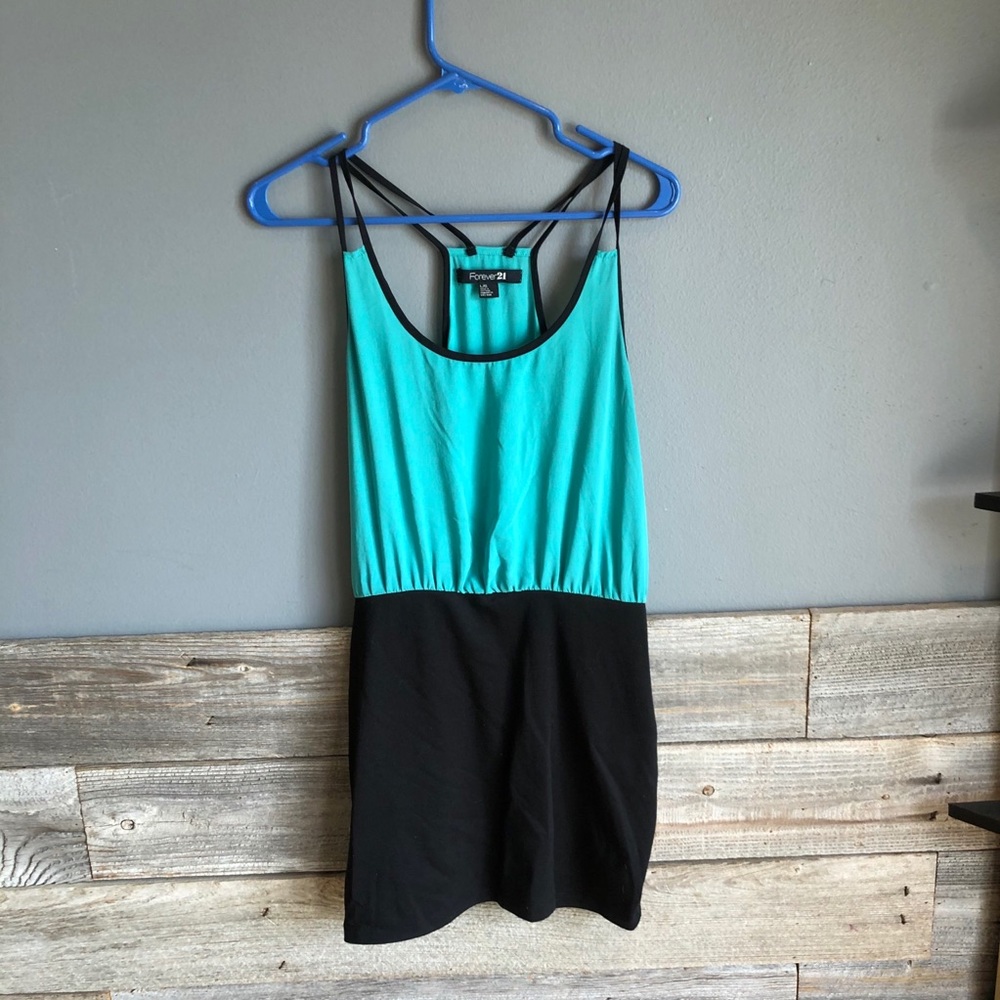 Colorblock fitted bottom dress